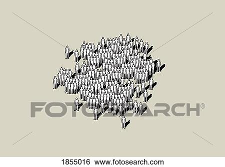 Stock Photograph - Crowd of people. Fotosearch