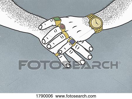 Detail of male hands and forearms adorned in gold jewelry View Large Photo Image Stock Photograph - Detail of male hands and forearms adorned in gold jewelry. Fotosearch