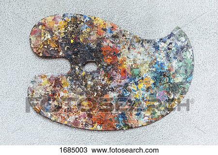 Directly above shot of colorful paint palette View Large Photo Image Stock Image - Directly above shot of colorful paint palette. Fotosearch