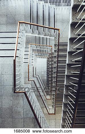 Stock Photo - Directly above shot of staircase. Fotosearch