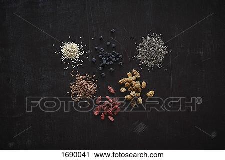 Directly above shot of various dried food arranged on granite View Large Photo Image Stock Image - Directly above shot of various dried food arranged on granite. Fotosearch