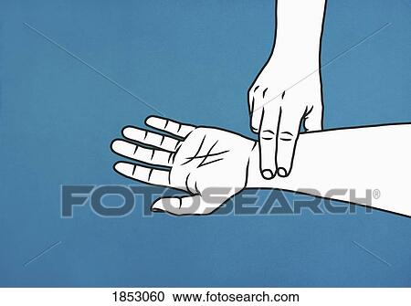 Fingers checking pulse on wrist View Large Photo Image Stock Image - Fingers checking pulse on wrist. Fotosearch