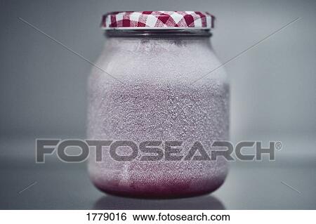 Frost on a glass jar View Large Photo Image Stock Photograph - Frost on a glass jar. Fotosearch