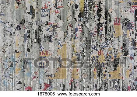Full frame shot of peeling posters on weathered wall View Large Photo Image Stock Photograph - Full frame shot of peeling posters on weathered wall. Fotosearch