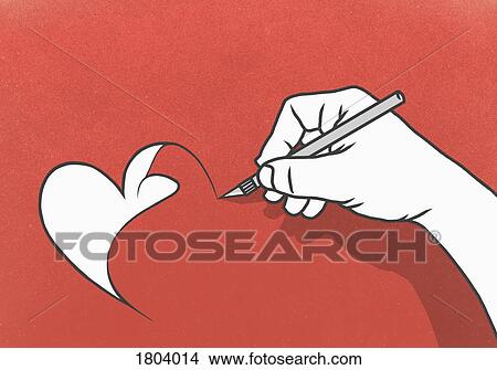 Hand cutting heart-shape out of red paper with scalpel View Large Photo Image Picture - Hand cutting heart-shape out of red paper with scalpel. Fotosearch