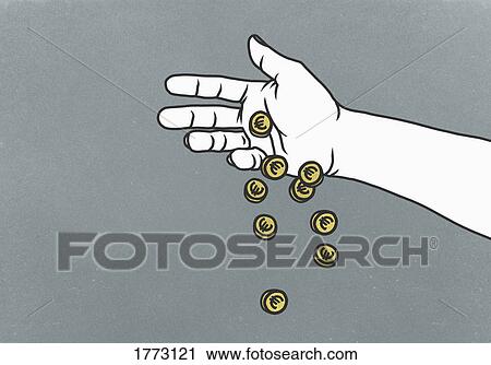 Hand dropping Euro coins View Large Photo Image Stock Image - Hand dropping Euro coins. Fotosearch
