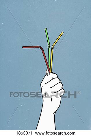 Hand holding three straws View Large Photo Image Stock Image - Hand holding three straws. Fotosearch