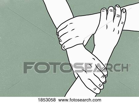 Hands holding wrists in support View Large Photo Image Stock Photo - Hands holding wrists in support. Fotosearch