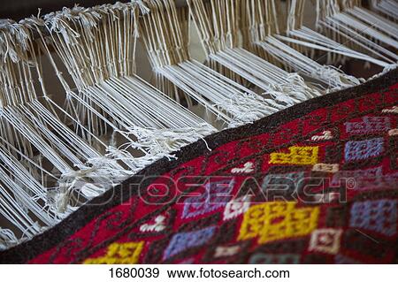 High angle view of fabric handloom weaving machine View Large Photo Image Stock Photo - High angle view of fabric handloom weaving machine. Fotosearch