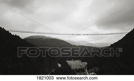Highline 179 suspension bridge over landscape, Tyrol, Austria View Large Photo Image Stock Image - Highline 179 suspension bridge over landscape, Tyrol, Austria. Fotosearch