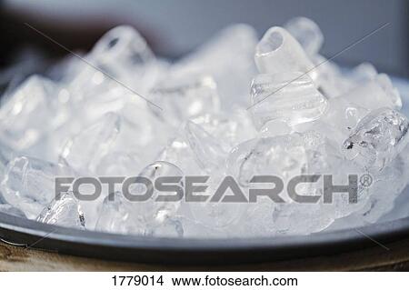 Picture - Ice cubes on a tray. Fotosearch