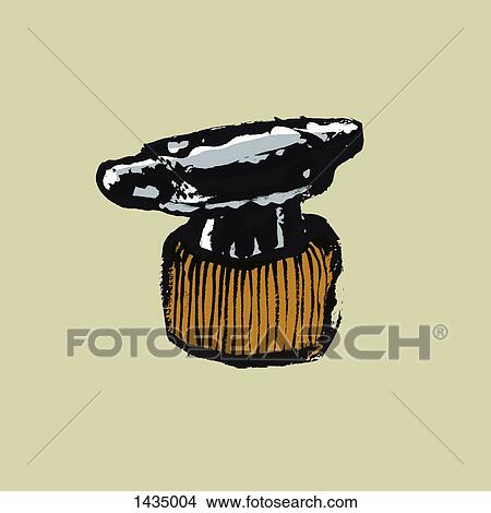 Stock Illustration - Illustration of anvil against gray background. Fotosearch