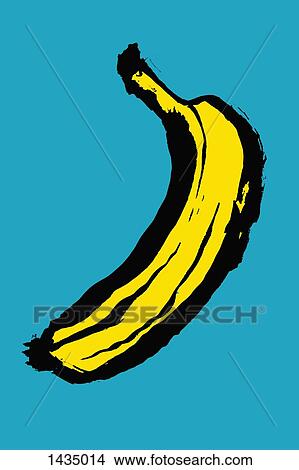 Illustration of banana against blue background View Large Illustration Stock Illustration - Illustration of banana against blue background. Fotosearch