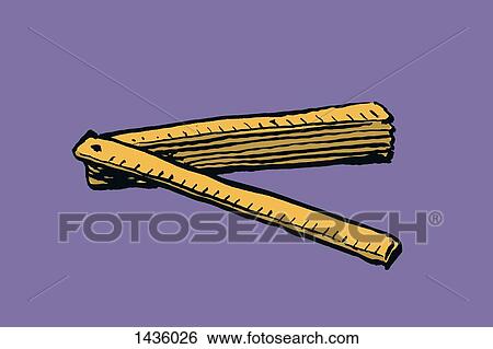 Stock Illustration - Illustration of foldable ruler against purple background. Fotosearch