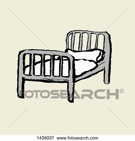 Illustration of hospital bed against white background View Large Illustration Stock Illustration - Illustration of hospital bed against white background. Fotosearch