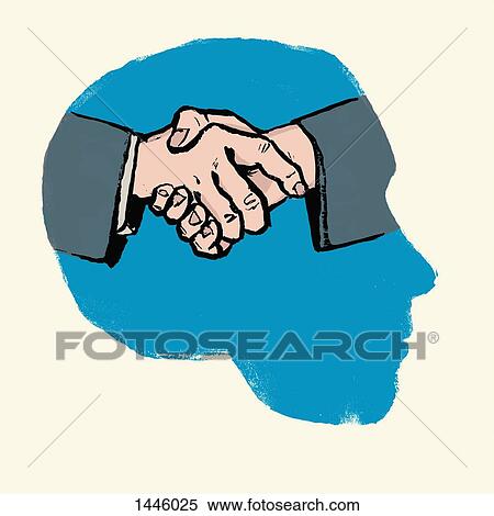 Stock Illustration - Illustration of person planning partnership against white background. Fotosearch