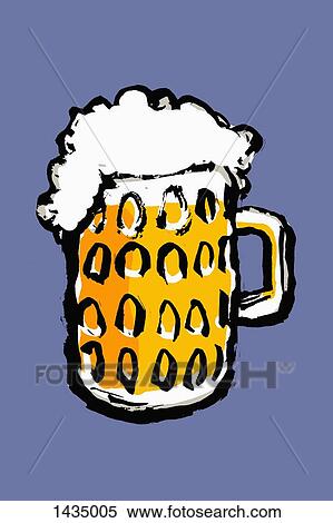 Illustration of pint glass with froth against purple background View Large Illustration Stock Illustration - Illustration of pint glass with froth against purple background. Fotosearch