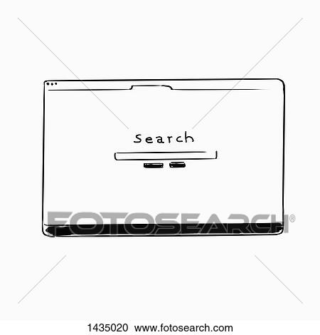 Illustration of search icon on computer screen against white background View Large Illustration Clipart - Illustration of search icon on computer screen against white background. Fotosearch