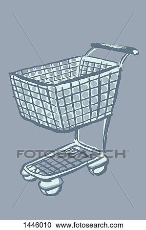 Illustration of shopping cart against gray background View Large Illustration Clipart - Illustration of shopping cart against gray background. Fotosearch
