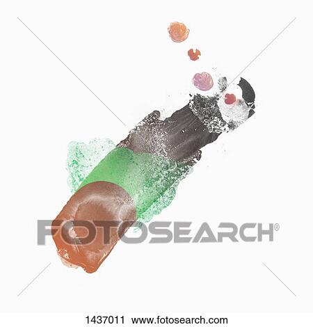 Clip Art - Illustrative image of paint stroke against white background. Fotosearch
