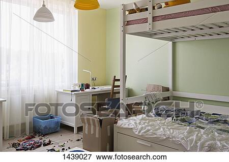 Stock Photo - Interior of messy bedroom. Fotosearch