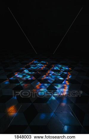 Kaleidoscope reflection of lights on tile floor View Large Photo Image Stock Image - Kaleidoscope reflection of lights on tile floor. Fotosearch