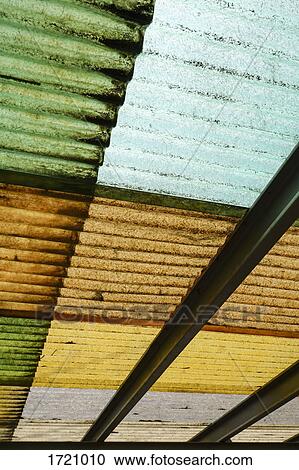 Low angle view of corrugated roof View Large Photo Image Stock Image - Low angle view of corrugated roof. Fotosearch