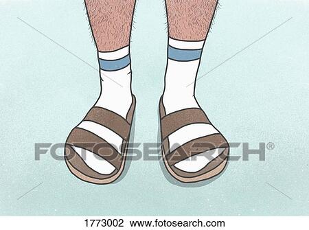 Low section man with hairy legs wearing socks and sandals View Large Photo Image Stock Image - Low section man with hairy legs wearing socks and sandals. Fotosearch