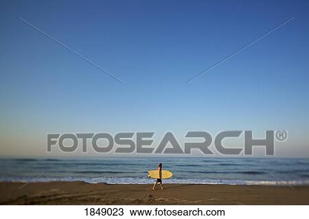 Male surfer carrying surfboard on sunny, tranquil beach, Platinitos, Nayarit, Mexico View Large Photo Image Stock Image - Male surfer carrying surfboard on sunny, tranquil beach, Platinitos, Nayarit, Mexico. Fotosearch