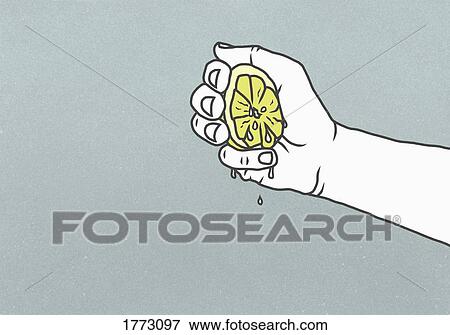 Man squeezing juicy lemon View Large Photo Image Stock Photo - Man squeezing juicy lemon. Fotosearch