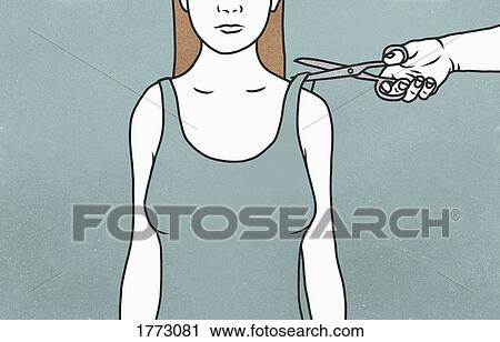 Man with scissors cutting strap of womans dress View Large Photo Image Stock Image - Man with scissors cutting strap of womans dress. Fotosearch