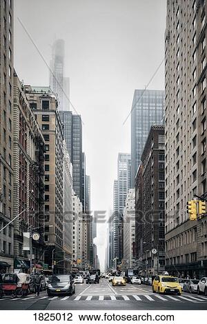 New York City street and buildings, Sixth Avenue, New York, USA View Large Photo Image Stock Image - New York City street and buildings, Sixth Avenue, New York, USA. Fotosearch