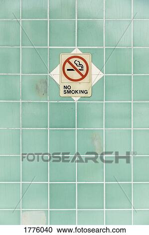 No smoking sign on turquoise tile wall View Large Photo Image Stock Image - No smoking sign on turquoise tile wall. Fotosearch