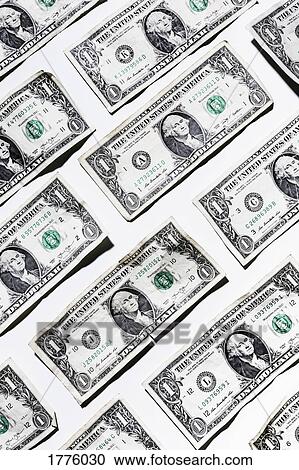 One dollar bills on white background View Large Photo Image Stock Image - One dollar bills on white background. Fotosearch