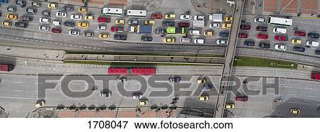 Panoramic view of traffic on highway in city, Bogota, Columbia View Large Photo Image Stock Photo - Panoramic view of traffic on highway in city, Bogota, Columbia. Fotosearch