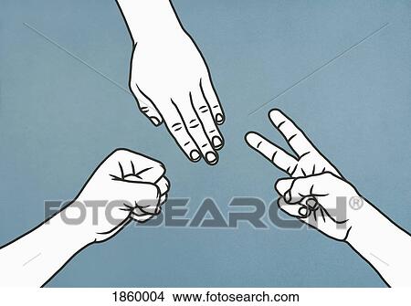People playing paper, rock, scissors View Large Photo Image Picture - People playing paper, rock, scissors. Fotosearch