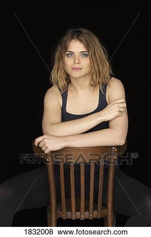 Stock Photo - Portrait confident, beautiful young woman. Fotosearch