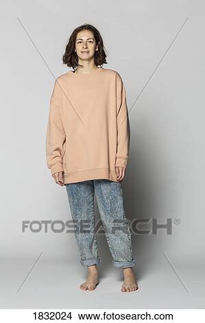 Portrait confident, casual woman View Large Photo Image Picture - Portrait confident, casual woman. Fotosearch