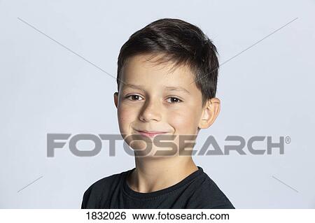 Stock Photograph - Portrait smiling boy. Fotosearch