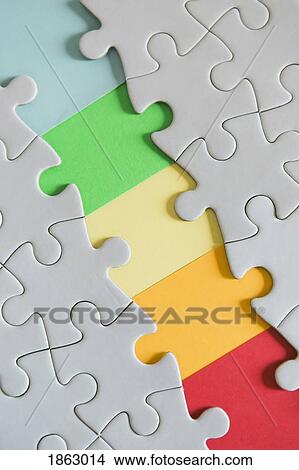 Rainbow missing jigsaw puzzle pieces View Large Photo Image Picture - Rainbow missing jigsaw puzzle pieces. Fotosearch