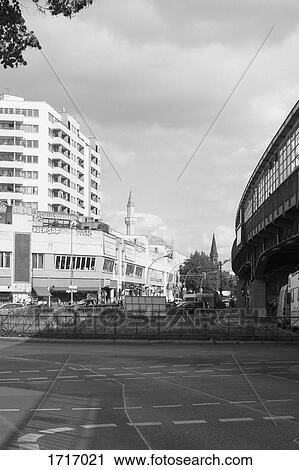 Stock Image - Roundabout at Kottbusser Tor, Berlin, Germany. Fotosearch