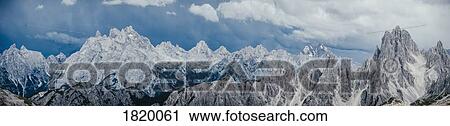 Scenic panoramic view rugged mountain peaks, Drei Zinnen Nature Park, South Tyrol, Italy View Large Photo Image Stock Image - Scenic panoramic view rugged mountain peaks, Drei Zinnen Nature Park, South Tyrol, Italy. Fotosearch