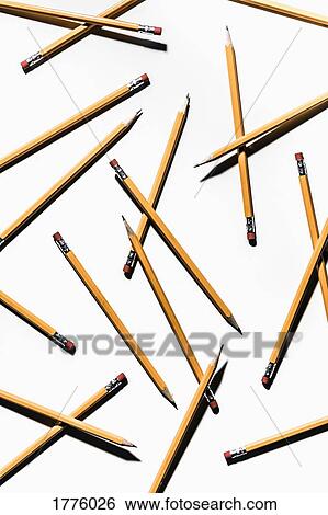Sharp pencils on white background View Large Photo Image Stock Photograph - Sharp pencils on white background. Fotosearch