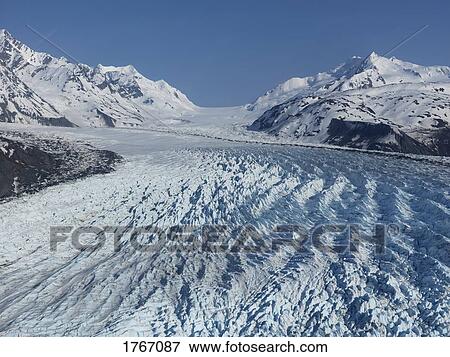 Snowy Colony Glacier, Knik Valley, Anchorage, Alaska, USA View Large Photo Image Stock Photo - Snowy Colony Glacier, Knik Valley, Anchorage, Alaska, USA. Fotosearch