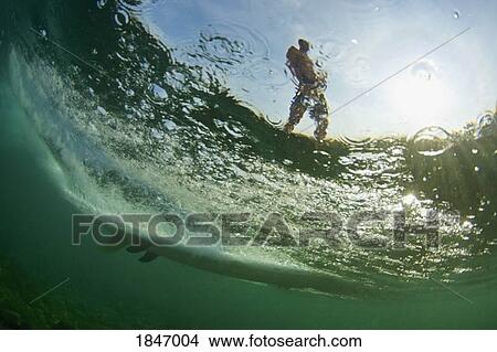 Surfboard under ocean surface View Large Photo Image Picture - Surfboard under ocean surface. Fotosearch