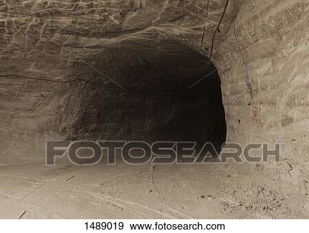 Tunnel in underground salt mine View Large Photo Image Stock Photo - Tunnel in underground salt mine. Fotosearch