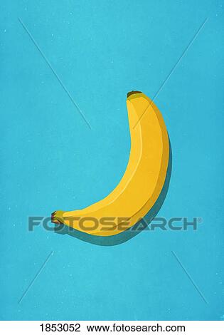 Unpeeled banana on blue background View Large Photo Image Stock Image - Unpeeled banana on blue background. Fotosearch