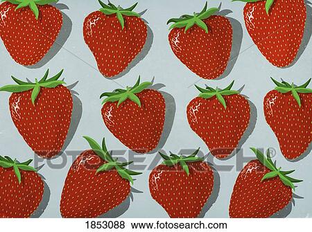 Vibrant red strawberries on gray background View Large Photo Image Stock Photo - Vibrant red strawberries on gray background. Fotosearch