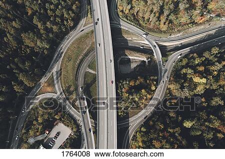 View from above intersecting freeways, Stuttgart, Baden-Wuerttemberg, Germany View Large Photo Image Stock Photo - View from above intersecting freeways, Stuttgart, Baden-Wuerttemberg, Germany. Fotosearch