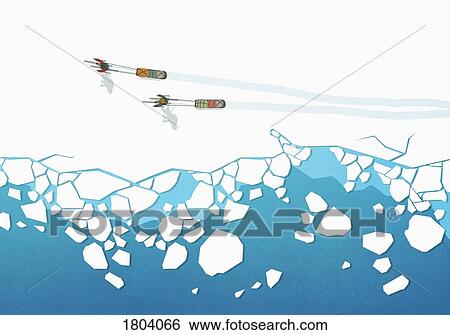 View from above people cross country skiing, pulling sleds over frozen ocean View Large Photo Image Stock Photograph - View from above people cross country skiing, pulling sleds over frozen ocean. Fotosearch